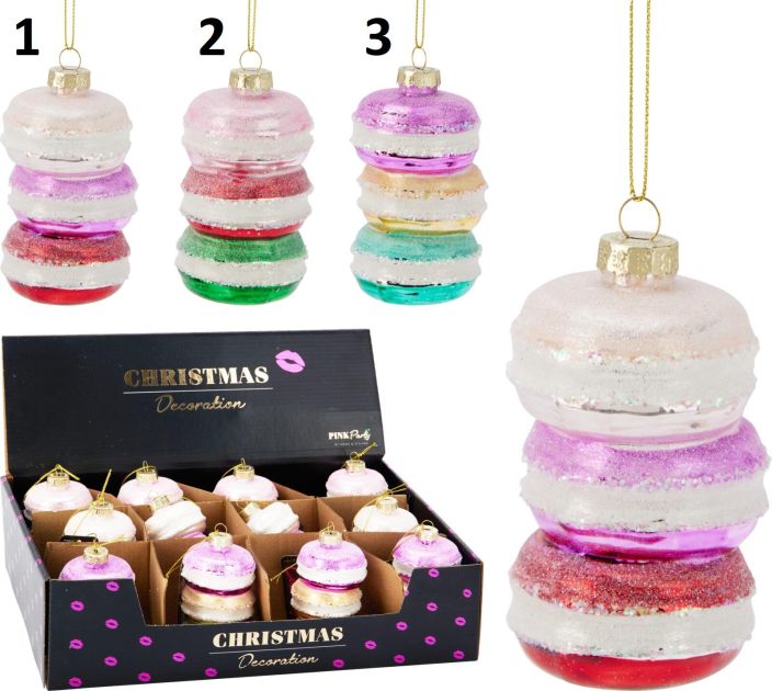 Kuusenkoriste macarons 10cm ABR221710 tuotekuva 1