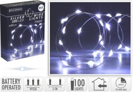 Valolanka hopea 100led valk. ajastin AX9730540