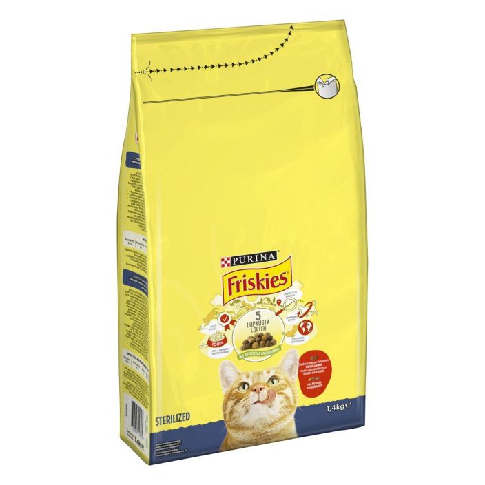 Friskies 1,4kg Sterilised Cats Nautaa ja kasviksia 12460170 969-1149