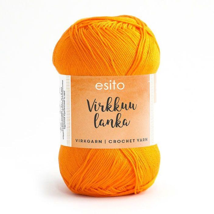 Esito virkkuulanka 9022 oranssi 100g EVL-9022