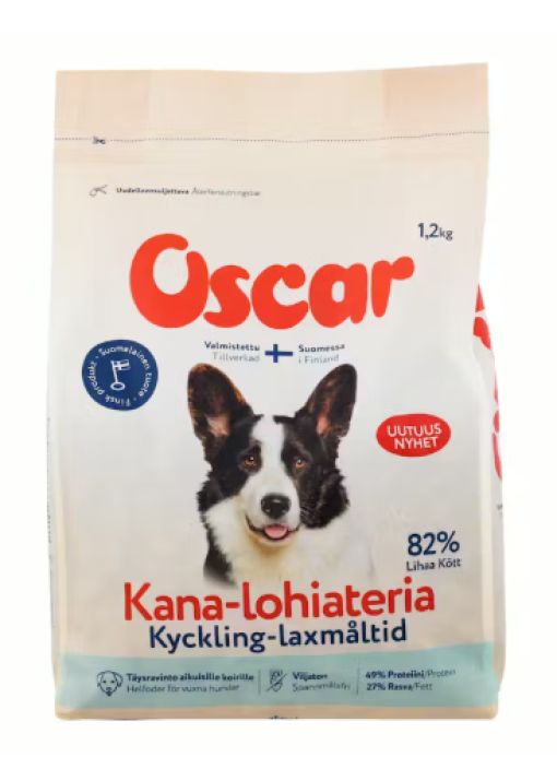 Oscar Kana-lohiateria koirille 1,2kg 6680 Oscar Kana-lohiateria koirille 1,2kg 6680