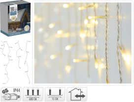 Led valoketju jääpuikko lämminvalkoinen 180led 6m
