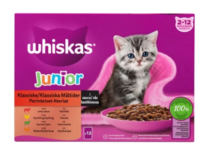 Whiskas Junior perinteiset ateriat kast.12x85g 443728 905-2178