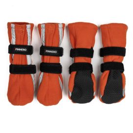 HALLA heijastava Soft Fleece koiran tossut 4kpl oranssi L