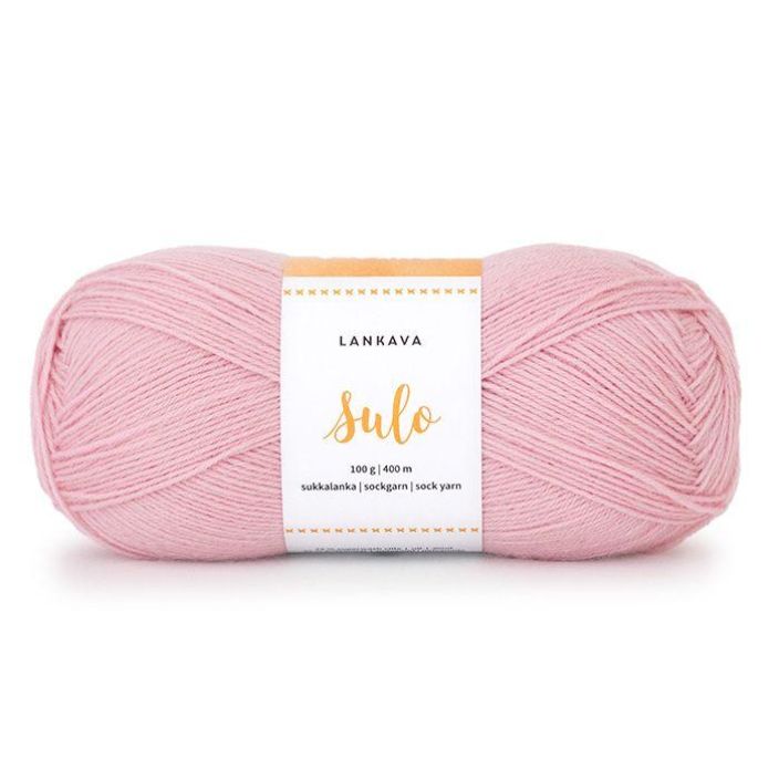Lankava Sulo sukkalanka 472 Aavikkoruusu 100g Sulo on ohut sukkalanka puikoille 2-3 mm. Sulo-sukkalangasta valmistuvat sukat