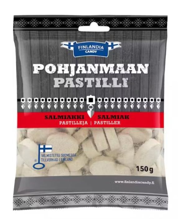 Pohjanmaan pastilli salmiakki 150g Pohjanmaan pastilli salmiakki 150g