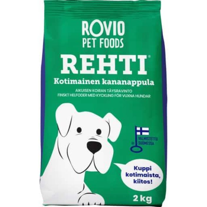 Rehti kana 2kg Rehti Kana kotimainen taysravinto aikuisille koirille.