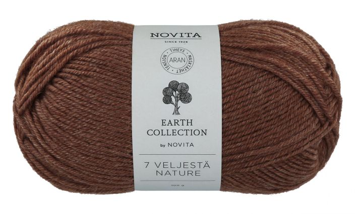 Novita Nature 295 rousku 100g Novita 7 Veljestä Nature on pehmeä lanka neulevaatteisiin ja asusteisiin. Nature lanka on