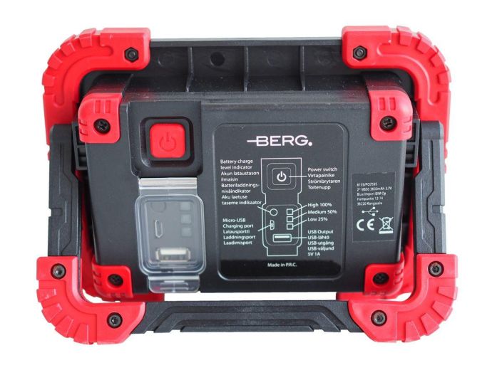 Berg Työvalo ladattava COB 1000lm 3600mAh tuotekuva 2