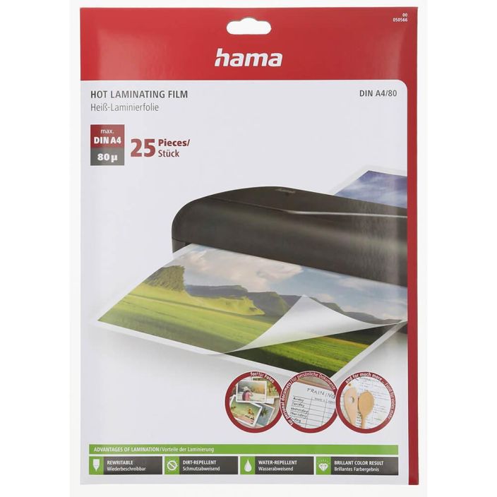 HAMA Laminointiarkki 50566 DIN A4, 25 kpl 998-3344