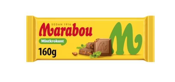 Marabou minttukrokantti Suklaalevy 160g Marabou minttukrokantti Suklaalevy 160g
