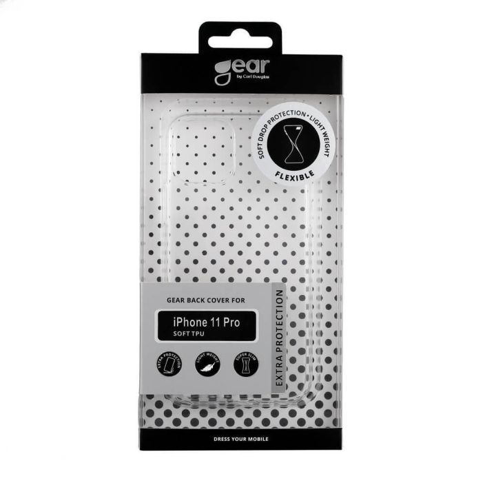 GEAR Suojakuori TPU Lapinakyva - iPhone 11 Pro GEAR iPhone 11 Pro Suojakuori Lapinakyva TPU Pehmea ja joustava suojakuori