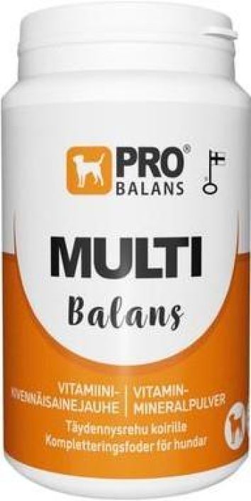Probalans Multibalans 200g Multibalans on vitamiini- ja kivennaisjauhe koirille ruoan taydentamiseen.