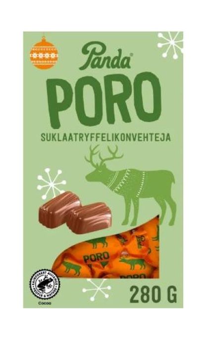Panda Poro suklaatryffeli 280g 901-322 Panda Poro suklaatryffeli 280g 901-322