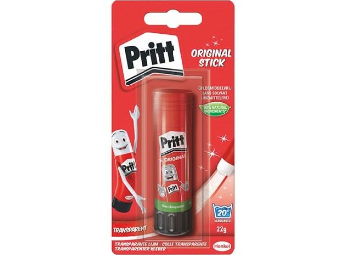 Pritt liimapuikko 22g Korkealaatuinen liimapuikko ilmatiiviilla korkilla, joka varmistaa ettei liima kuivu.