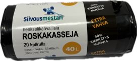 Roskakassi Extra vahva kahvoilla 40L 20pss
