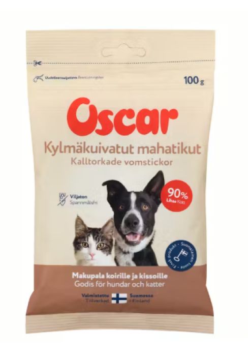 Oscar Kylmakuivattu mahatikku 100g 3003 Oscar Kylmakuivattu mahatikku 100g 3003