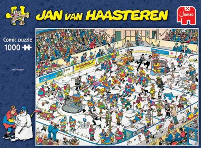 Jan van Haasteren palapeli Jumbo 1000 palaa Ice Hockey Jan Van Haasterenin persoonallinen 1000 palan palapeli.