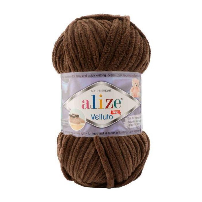 Alize Velluto lanka 493 suklaanruskea 100g AVE-493