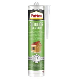 Pattex Pattex Outdoor Fill&Repair polymeerimassa läpinäkyvä 280ml 2646087