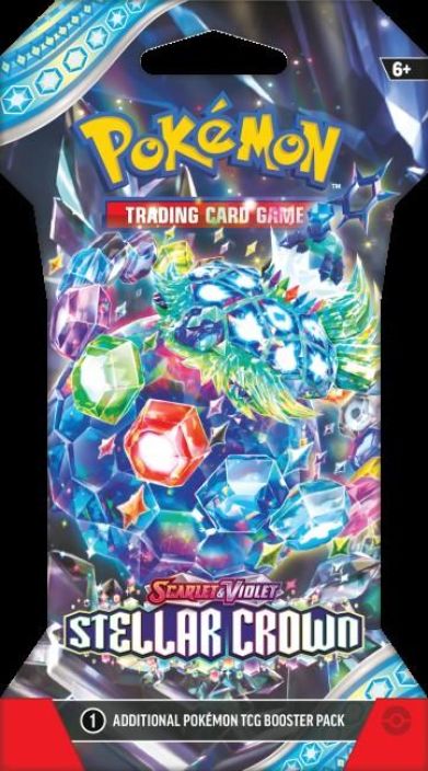 Pokemon Scarlet &amp; Violet 7 Stellar Crown Sleeved Booster