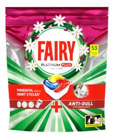 Fairy Platinum Plus Lemon Spring anti-dull konetiskitabletit 53kpl