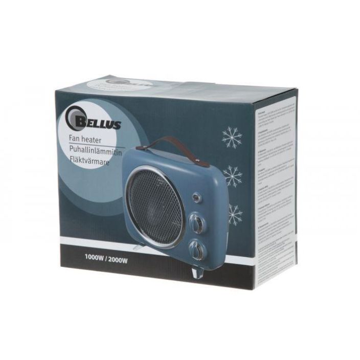 Bellus Puhallinlämmitin Retro sininen 2000W 610923 tuotekuva 1