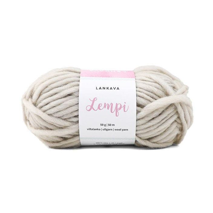 Lankava Lempi villalanka 112 greige 50g Lempi on 100 % villalanka, joka on lempean pehmea lanka lampimiin asusteisiin ja