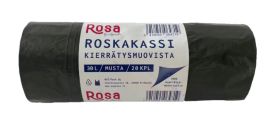 Rosa LD Roskakassi musta 30L 20kpl