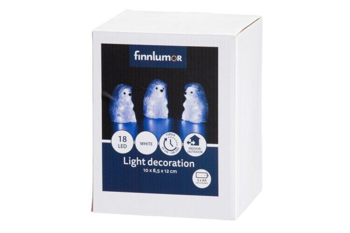 Finnlumor Valokoriste Siili LED 3kpl 637809 tuotekuva 1