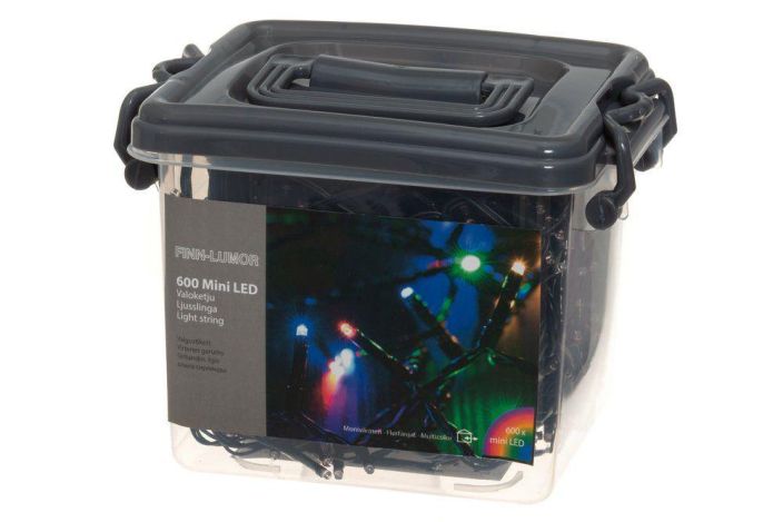 Finnlumor valoketju mini 600LED multicolor musta johto 310678 tuotekuva 1