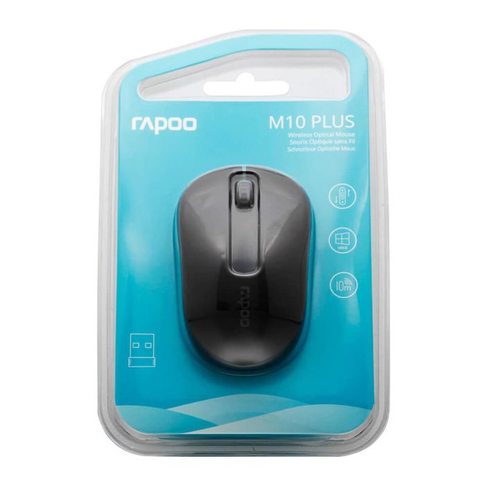 RAPOO Hiiri M10+ 2.4 GHz 922617 Langaton Optinen Musta 998-3322