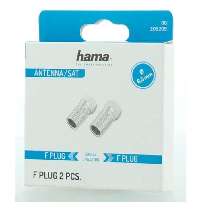 HAMA SAT F-Liitin 6.5mm 205205 2pack 998-3300