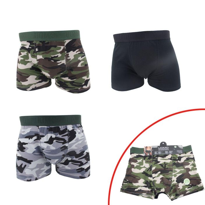 Miesten bokserit 3-pack camo lajitelma 88.00033.99 Miesten bokserit 3-pack camo lajitelma 88.00033.99