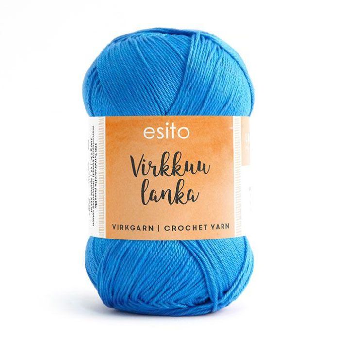 Esito virkkuulanka 9052 sininen 100g EVL-9052