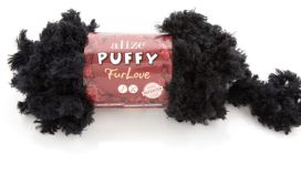 Alize Puffy FurLove 060 musta 100g