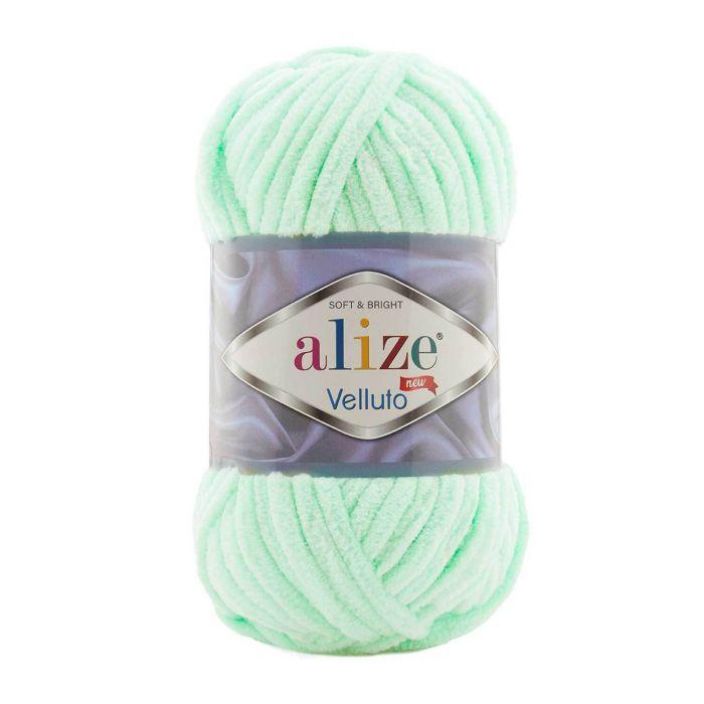 Alize Velluto lanka 464 pistaasijaatelo 100g Alize Velluto on samettisen pehmea ja paksu lanka, josta valmistuvat