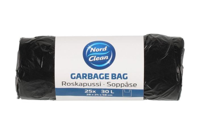 Roskakassi musta 30L/25kpl 19650 924-080