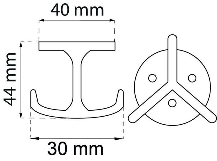 Vaatekoukku 3135 niklattu 11648K tuotekuva 1