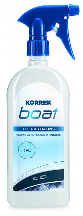 Korrek Boat TFC UV-Coating 700ml Ohutkalvopinnoite veneen gelcoat-, kumi-, muovi-, alumiini- ja kromipintojen ja myos