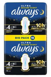 Always Ultra Secure Night siivillä 16kpl