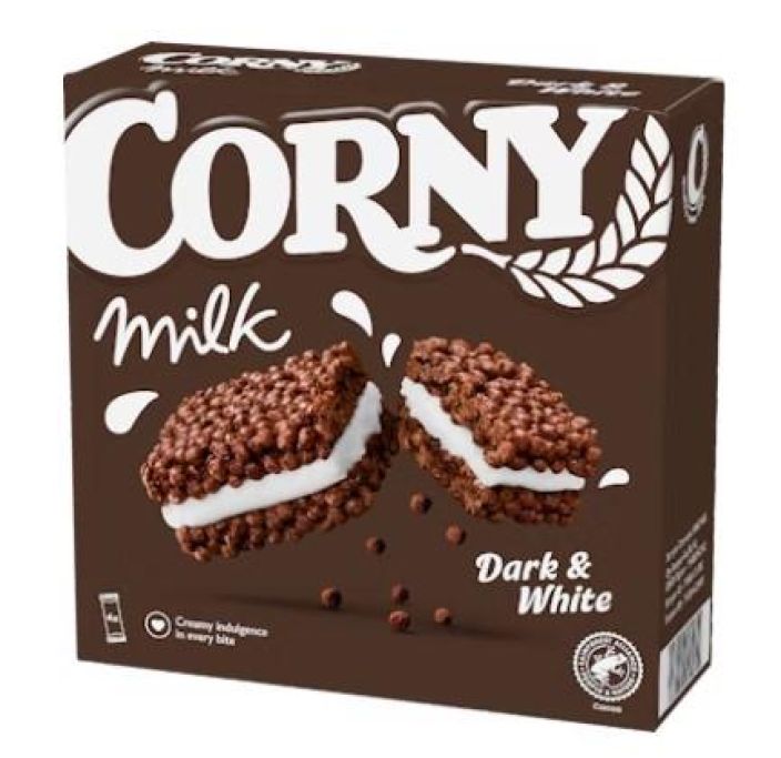 Corny Milk Dark &amp; White valipalapatukka 4x30g