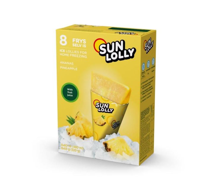 Sun Lolly pakastettava mehujaa Ananas 8x60ml 1003335
