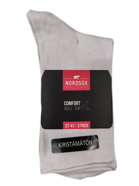 Nordsox naisten roll-top sukka kiristamaton 3-pack 37-41 Nordsox naisten roll-top sukka kiristamaton 3-pack 37-41