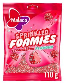 Cloetta Malaco Sprinkled Foamies Strawberry 110g 1019413