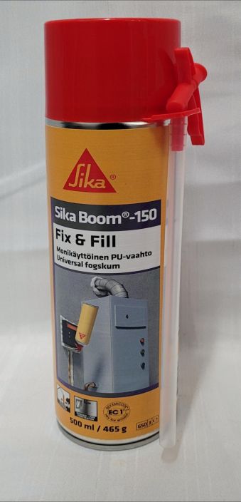 Sika Boom-150 Fix &amp; Fill 500ml 1-komponenttinen polyuretaanipohjainen eristys- ja asennusvaahto, joka tiivistaa, eristaa,