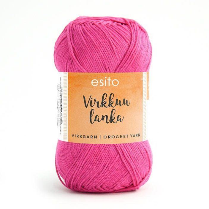 Esito virkkuulanka 9015 pinkki 100g EVL-9015