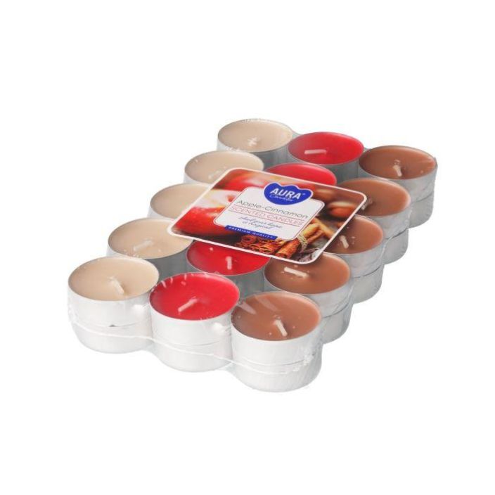 Aura tuoksulämpökynttilä Apple-cinnamon 30kpl 308601 tuotekuva 1