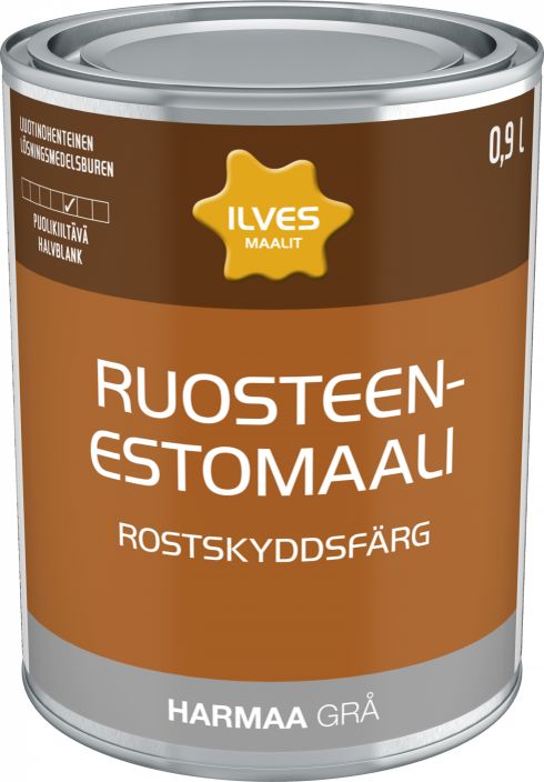 Ruosteenestomaali harmaa 0,9L IL0579 920-657