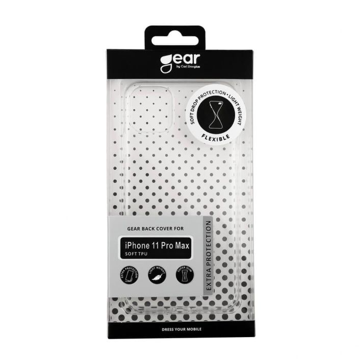 GEAR Suojakuori TPU Lapinakyva - iPhone 11 Pro Max GEAR Suojakuori iPhone 11 Pro Max Lapinakyva TPU Pehmea ja joustava